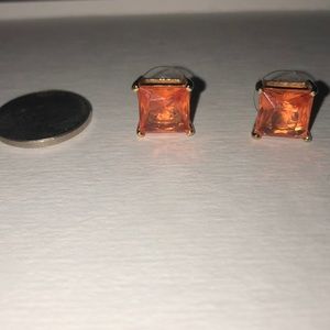 Orange gemstone earrings